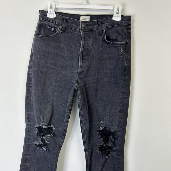 Citizens of Humanity Charlotte Straight Ankle Jeans Womens Size 28 Black - Picture 5 of 13